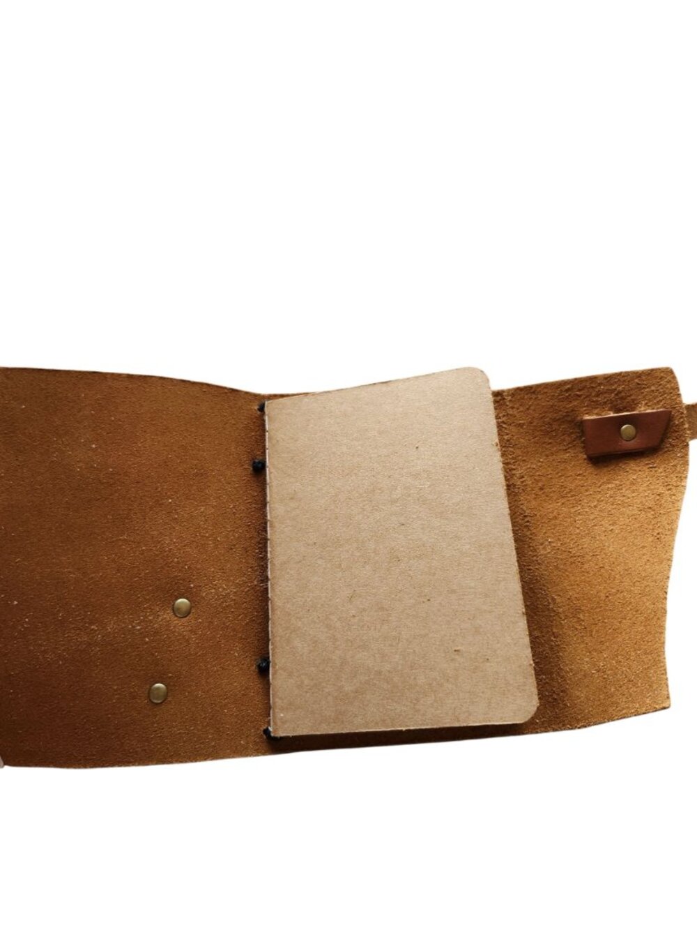 Portland Leather Unisex Small Wrap Journal Honey Leather Refillable Strap - Picture 6 of 7